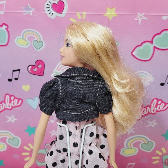 Barbie Fashion Fever #K8411 L3331 Pink Polka Dot Dress 2007 Y2K - Picture 6 of 6